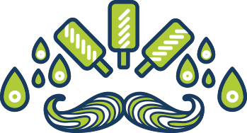 Ilustração de gotas e picolés